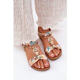 ARTIKER Women's Flat Sandals With Woven Strap And Decoration | Shoptok.si