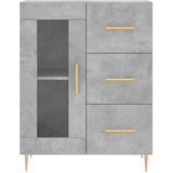  Visoka komoda siva betona 69,5x34x180 cm od konstruiranog drva | Eponuda.com