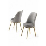 Hanah home set 4 stolice pefa grey gold Cene
