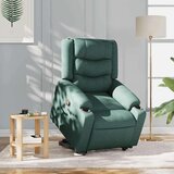  Naslanjač s funkcijo vstajanja temno zeleno blago, (21824817) | Shoptok.si