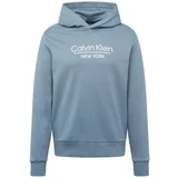 Calvin Klein Sweater majica sivkasto plava / bijela