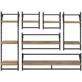  Set zidnih polica Zidne 6 pcs Umjetnički hrast 100 x 25 x 30 cm | shoptok.hr