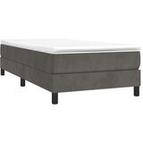 Box spring krevet s madracem tamnosivi 90x190 cm baršunasti | shoptok.hr