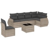  7-dijelni set vrtnih sofa svjetlosivi od poliratana | shoptok.hr