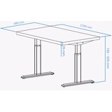 Uvi LITE V2 električni stol Chalet Oak i crni okvir | shoptok.hr