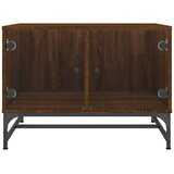  Stolić za kavu sa staklenim vratima boja hrasta 68,5x50x50 cm | Eponuda.com