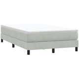 Box Spring krevet bez madraca svijetlo sivi 120x210 cm samt Cijene