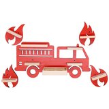 MID.YOU Otroška Polica Boarti, Rdeča | Shoptok.si