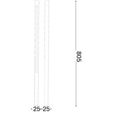 Ideal Lux - spoljna LED lampa JEDI LED/12W/230V 80 cm CRI 90 IP65 antracit | Eponuda.com