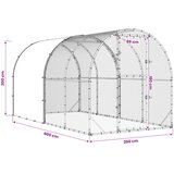  Kokošinjac Srebrna 400 x 200 x 200 cm Pocinčani čelik | shoptok.hr