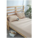 Mila Home Bež napenjalna bombažna rjuha 180x200 cm – Cene