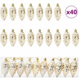 vidaXL Božična kroglica iz bora 40 pcs Zlata, (5000074879) | Shoptok.si