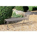 Garden Pleasure Crna i tamnosmeđa metalna vrtna klupa Lamington - | shoptok.hr