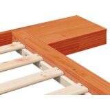  Krevetna platforma s noćnim ormarićima Vosak smeđa 120x200cm Čvrsto drvo | shoptok.hr
