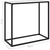  Konzolna mizica bela 80x35x75 cm kaljeno steklo, (20715536) | Shoptok.si