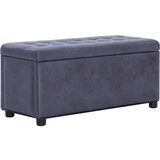  Otoman za pohranu od umjetne brušene kože 87 5 cm sivi | shoptok.hr