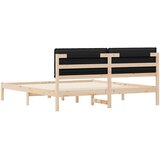  Krevetni okvir s tapiciranim uzglavljem Crna 180 x 200 cm | shoptok.hr