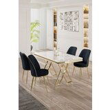 Hanah home set trpezarijski sto i 4 stolice, teget-beli | Eponuda.com