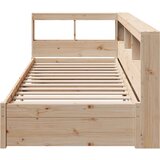  Krevet s regalom za knjige bez madraca 75x190 cm borovina | shoptok.hr