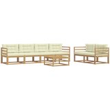  Set vanjskih sofa 6 kom. Bijela i krem | shoptok.hr