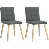 vidaXL Jedilni stoli 2 kosa temno sivo blago | Shoptok.si