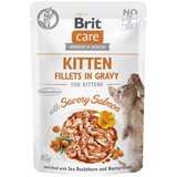 Brit Care Cat Kitten Savory Salmon Pouch - mokra mačja hrana - 85 g, (21385785) Cene