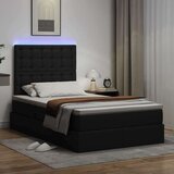  Krevet s prostorom za pohranu s LED-om Crna 120 x 190 cm | shoptok.hr