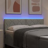  LED glava kreveta Svijetlo siva 160 cm Baršun | shoptok.hr