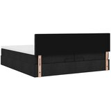  Otomanski krevet s madracem crni 200x200 cm tkanine | Eponuda.com