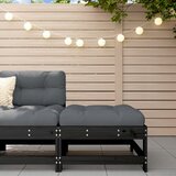 Maison Chic Vrtni stolček - Vrtni stoli za noge z blazino črna trdna borovina JS1016, (21877784) | Shoptok.si