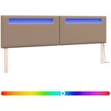  LED glava kreveta Boja cappuccina 200 cm Lažna koža | shoptok.hr