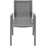 Ambia Garden VRTNI STOL les evkaliptusa aluminij antracit, naravne barve | Shoptok.si