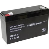 Multipower PB-6-12-6\,35 MP12-6 svinčeni akumulator 6 v 12 ah svinčevo-koprenast (&scaron; x v x g) 151 x 99 x 50 mm plo&scaron;čati vtič\, 6\,35 mm brez vzdrževanja\, nizko samopraznjenje, (20438555) cene