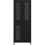  Highboard Crni hrast 69,5 x 34 x 180 cm Konstruirano drvo | shoptok.hr