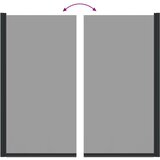  Ekran za kadu i tuš Crna 68 x 130 cm Staklo s temperaturom | shoptok.hr