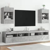 vidaXL Zidni TV ormarići LED 2 kom boja betona 40x30x60 5 cm Cijene