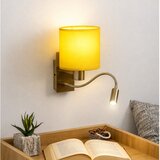  Brilagi-LED Fleksibilna zidna lampa NUBILA 1xE27/25W/230V + LED/3W mesing/žuta | Eponuda.com
