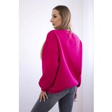 Kesi Women's oversized sweatshirt with Vanderbilt print fuchsia | shoptok.hr