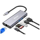 X Wave Adapter 6in1 Tip-C na HDMI USB3 SD,RJ-45 port replikator,blister | ePonuda.com