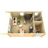 Male kuće Drvena kuća GOTLAND B 440 × 595 cm sa šindrom | shoptok.hr