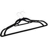 vidaXL obešalniki 50 kosov nedrseči črni žamet | Shoptok.si