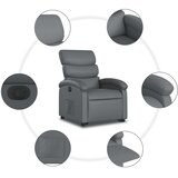 vidaXL Električni naslonjač na podizanje od umjetne kože siva | shoptok.hr