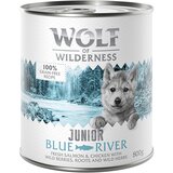  Varčno pakiranje Little Wolf of Wilderness Junior 24 x 800 g - Blue River - piščanec & losos | shoptok.hr