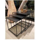 Unique Furniture Crni metalni stolići za kavu u setu 3 kom 50x50 cm Pebble – | shoptok.hr