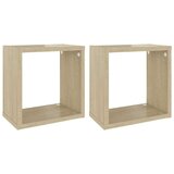 vidaXL kockaste zidne police 2 kom boja hrasta sonome 26 x 15 x 26 cm - sonoma hrast 26 x 15 x 26 cm 2 1 | shoptok.hr