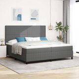  Box Spring Postelja z vzmetnico in LED svetlobo Siva 200x200 cm Žametna tkanina, (22081026) | Shoptok.si