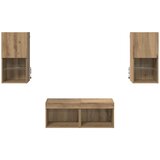 TV zidni ormari Zidne 4 pcs Umjetnički hrast Konstruirano drvo | shoptok.hr