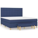 Box spring postelja z vzmetnico modra 180x200 cm blago, (20788856) | Shoptok.si