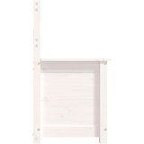  Klupa bijela 80x41x77 cm od masivne borovine | shoptok.hr