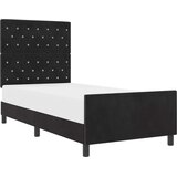  Krevet s opruga kutije s uzglavljem Crna 100 x 200 cm Baršun | shoptok.hr
